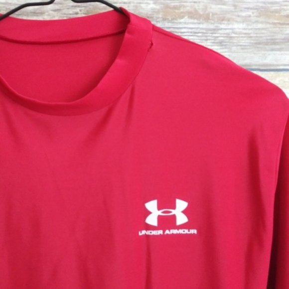 ⬇⬇ Under Armour Red LS Tee Boys LARGE 14/16 - Picture 4 of 7